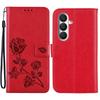 Embossed Rose Flip Leather Phone Case for Samsung Galaxy M34 5G,M23,M15,M14 Wallet Card Slots Shell