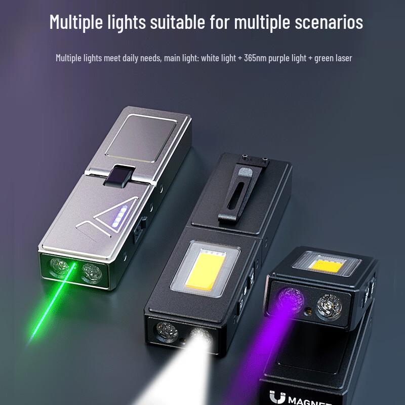 Cavalry EDC Foldable Multifunction Green Laser & UV Flashlight