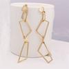 New Exaggerated Long Hanging Earrings for Women Multi-layers Metal Trapezoid Pendants Dangle Earrings boucle oreille femme