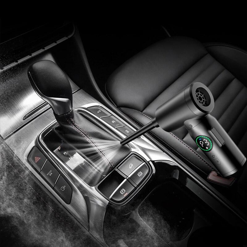 7500 mAh kabellose Staubwedel-Staubblaspistole, 2-in-1-Luftgebläse und Staubsauger, kabellose Staubwedelgebläse