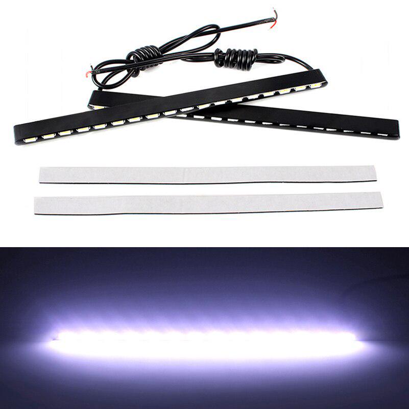 2 Pcs 7030 12SMD LED Waterproof Super Bright Car Daytime Running Lights ...