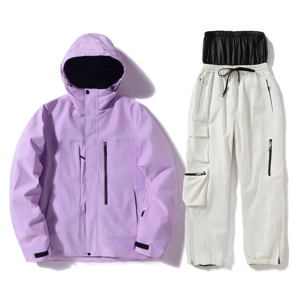 Skianzug für Herren und Damen Outdoor Winter Warm Snowboardanzug Wasserdicht Winddicht Skijacken und Hosen Set Unisex Atmungsaktiv Isoliert Schneeanzug