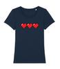 3 Pixel Hearts Retro Gaming Life Bar Videogame Unisexs Fit TShirt