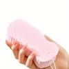 Nordic Style Exfoliating Bath Sponge, Dual-Sided Scrubbing Tool, Travel Portable Shower Brush, Suitable for Baby & Mom