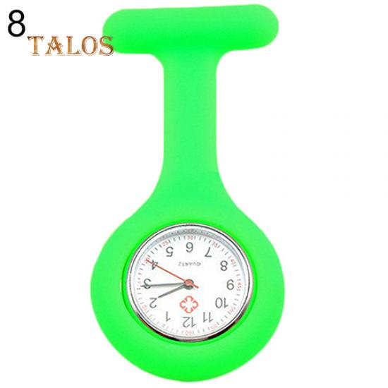 

Силиконовые кварцевые часы для медицинских работников зелёный