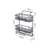 Refrigerator Side Shelf Kitchen Spice Storage Rack Fridge Side Hanging Shelf 3/4 Layer Seasoning Bottle Rack Plastic Wrap Holder