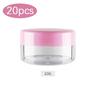 3/5/10/15/20g Cosmetic Jars 20/35pcs Black Small Plastic Makeup Pot Jar Pink Refillable Transparent Sample Bottles for Lip Blam