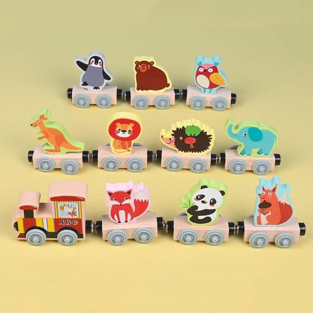 Transportation Train Wooden Toy Educational Wooden Magnetic Train Magnetic Train Toys  Kids Toy
