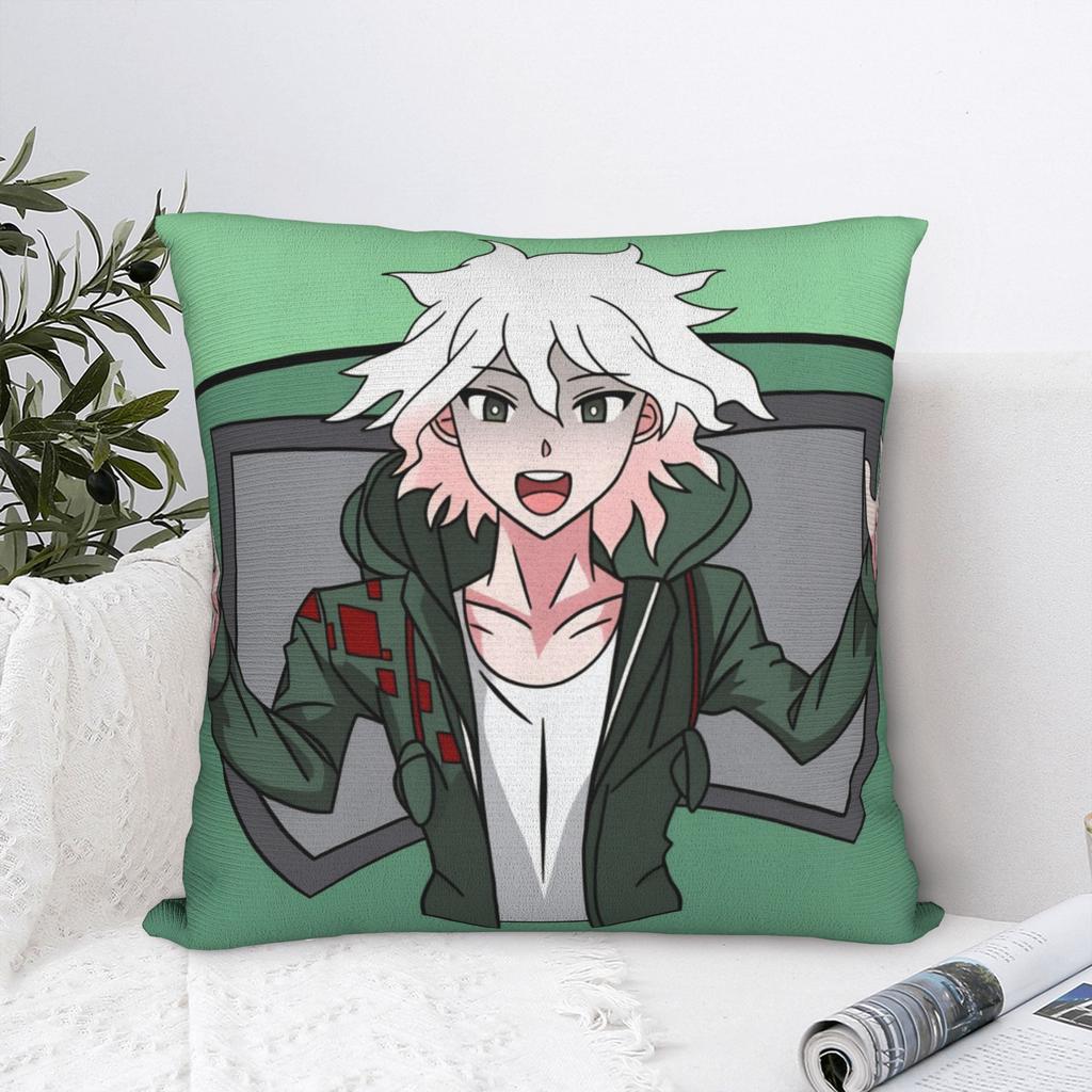 Anime Nagito Komaeda Pillowcases Cute Funny Pillow Case For Living Room Chair Comfy Pillow Cover