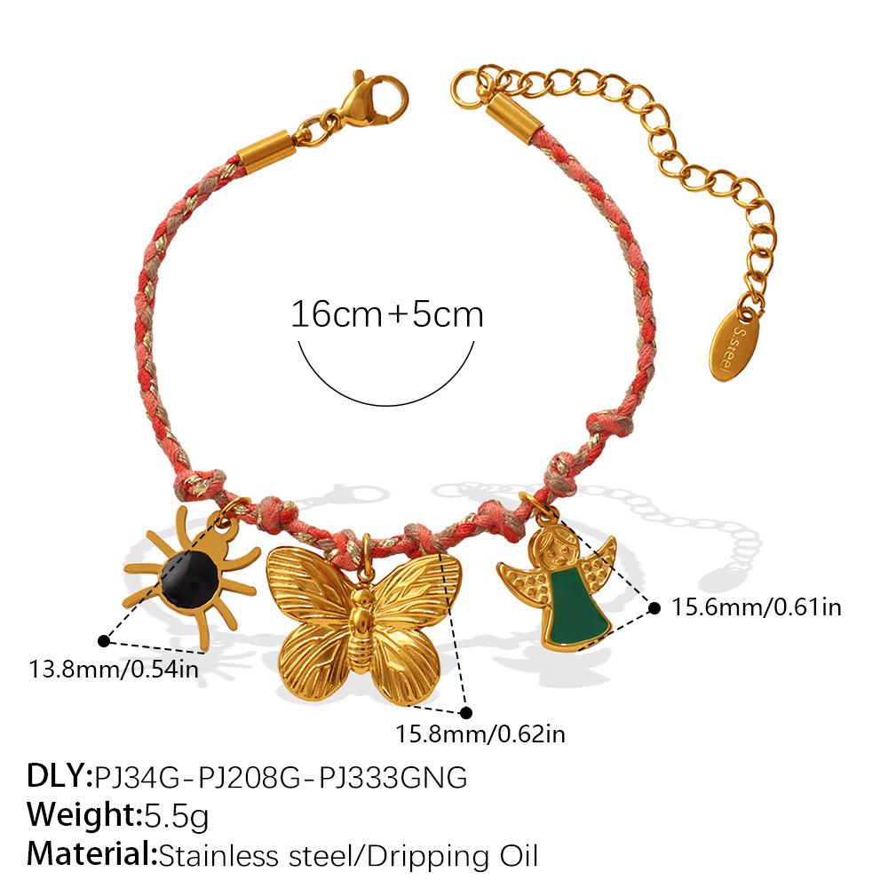 European & American Cross-border Fashion Niche: DIY Flower Heart Pendant Bracelet & Necklace Set