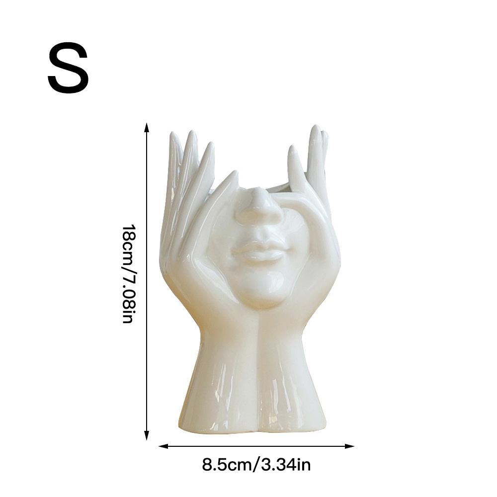 

Креативная ваза для боди-арта, керамическая гидропонная ваза, цветочная композиция, домашний декор, настольный орнамент, садовые принадлежности S-8.5x8.5x18cm