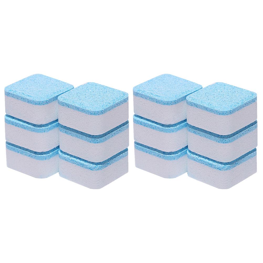 

12 шт. Чистка стиральной машины Шипучее чистящее средство для стирки Глубокая очистка Удаление запаха Обеззараживание Таблетки для уборки дома 12PCS