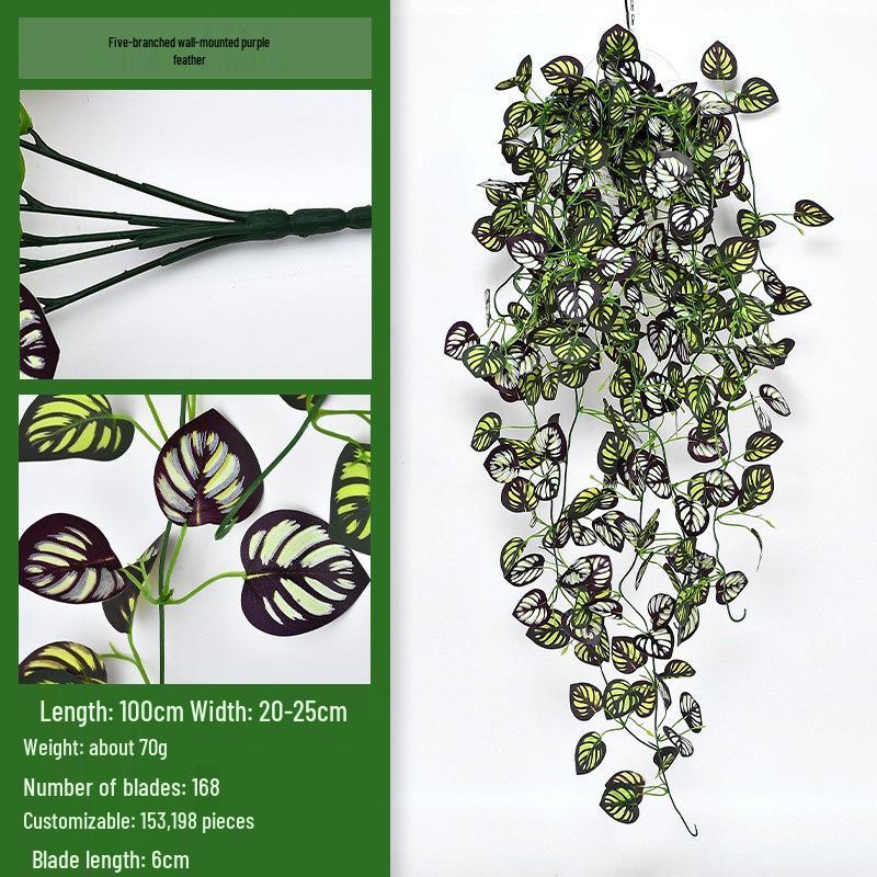 Green Radish Decorative Artificial Vines - Wall Hanging Leaf Ornaments
