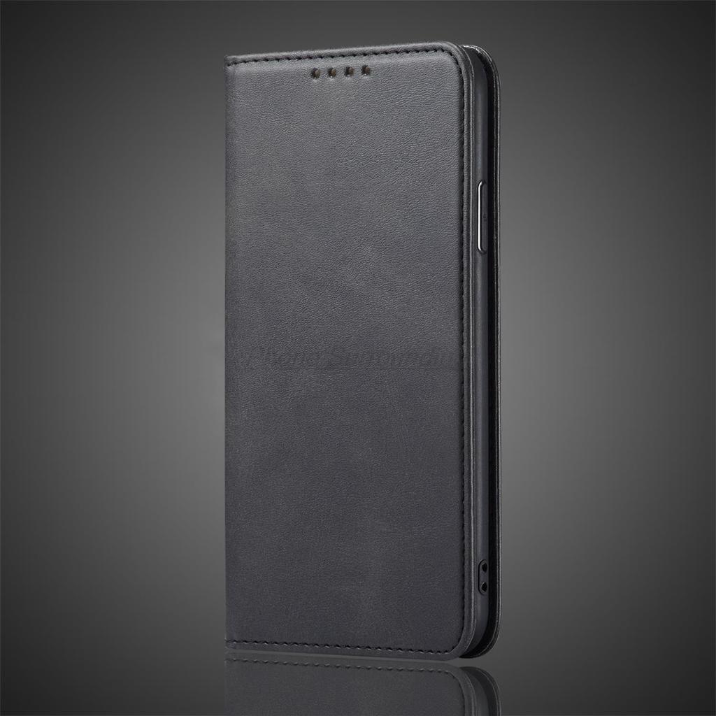 Magnetic Attraction Flip Cover Leather Case for OPPO Realme 8 / Realme 8 Pro 6.4" Card Holder Holster Wallet Case Fundas Coque