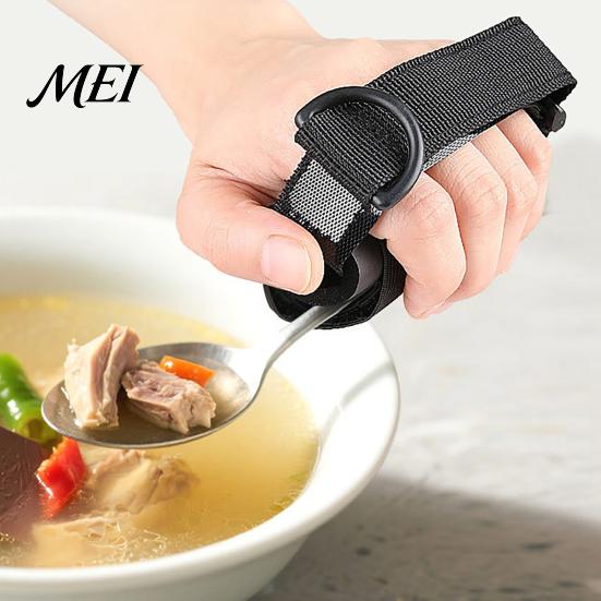 Fastener Tape Utensils Cuff Universal for Holding Utensils, Hand Mobility Assistance Cutlery Strap, Adjustable Grip Strap Spoon Fork Holder
