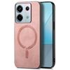 B1 For Xiaomi Poco X6 5G/Redmi Note 13 Pro 5G Leather Back Case Compatible with MagSafe Skin-Touch Phone Cover