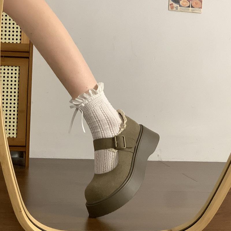 

Французские ретро туфли Мэри Джейн из кожи женские весенние новые туфли на платформе японские коричневые универсальные туфли в британском стиле 50