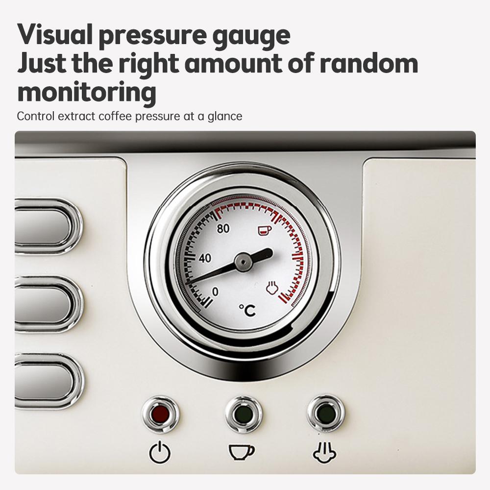 Espresso Machine 20 Strips Stainless Steel Espresso Machine with Milk Frother Steam Wand 2 In 1