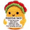Lustige handgefertigte positive Kacke-Puppe mit Karte Heimdekoration Gestrickte Kacke Weihnachts-Puppen-Ornament Zimmerdeko Weihnachtsfeier Geschenke