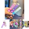 Adorable Acrylic Cartoon Keychain Cute Floating Sand Bottle Key Ring For Kids