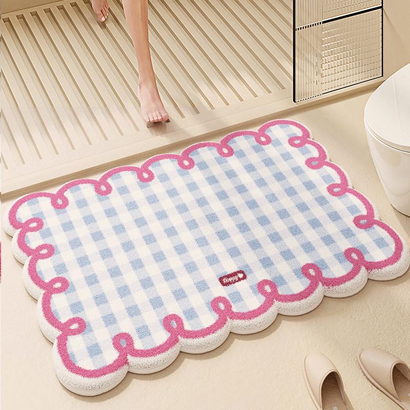 Imitation cashmere bathroom floor mat toilet toilet toilet door mat
