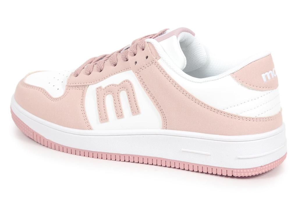 moz U Combination White and Size Women's Low-Top Sneakers, Colors, Pink, 24.5cm