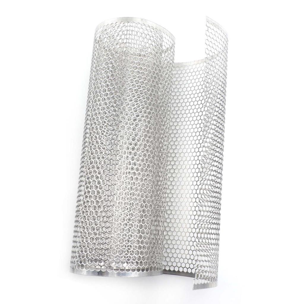 100cmx33cm Aluminum Grille Mesh Grill Cover Car Bumper Fender Hood Vent Net Grid Ventilation 6mm Hole Hexagon Silver DIY