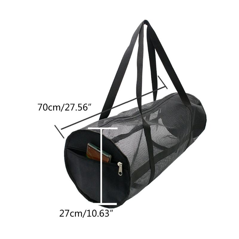 Große Netz-Duffelbags Ausrüstungstasche Tauchen Schnorcheln Ausrüstung Fußball Aufbewahrungstasche Reißfeste Duffelbags Tasche