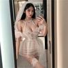 Wedding Sexy Seductive [ssetoy] Dress, Cosplay, Lingerie, Bride, Wedding, Women's Bodysuit, Veil, Stockings, V-Neck, Women's Dress, Costume,