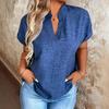 Slimming Black V-Neck Top with See-Through Waist & Lantern Sleeves - Sexy European & American Style