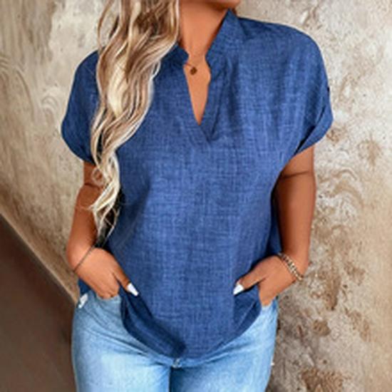 Slimming Black V-Neck Top with See-Through Waist & Lantern Sleeves - Sexy European & American Style