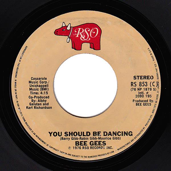 

7inch Record BEE GEES - You Should Be Dancing RS853C RSO 1976 Canada Soul/Funk Used