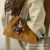 Casual Retro Suede Matte Bag 2025 New Commuter Large Capacity Messenger Bag Women's Shoulder Bucket Bag