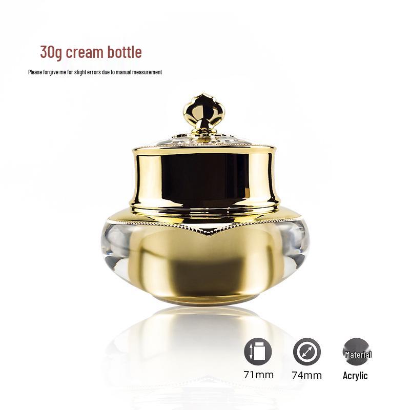 Crown Set: Face Cream, Eye Cream, Lotion, Essence, and Fine Spray Cosmetic Bottles