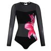 Womens Long Sleeve UPF 40 Sun Protection Swimsuit With Mesh Pants Set Loose Fit Quick Dry Street Style