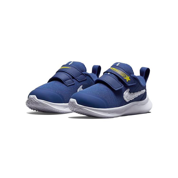 New Nike Star Runner 3 Slip Resistant Cushioning Wear Resistant Breathable Low Top Running Shoes Blue Infant And Toddler DD0751-400