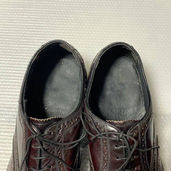 70er 1978 Vintage Florsheim Größe 10D 27.0 28.0cm Full Brogue Kleiderschuhe Braun(GEBRAUCHT)