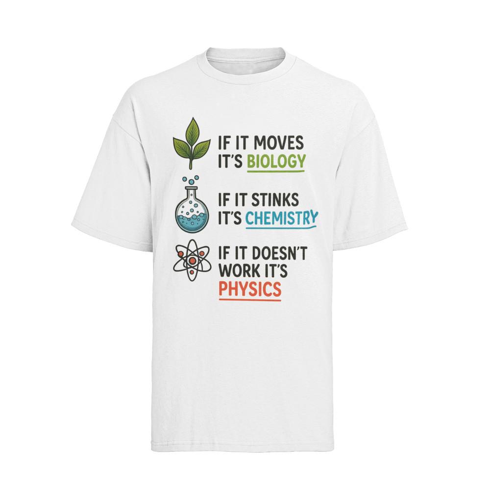 

Bio Chemi Physics lustiger Spruch Uni Studium Herren T-Shirt Baumwolle L