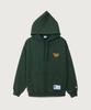 Jogtag Authentic Logo Oversized Hoodie Dark Green
