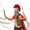 Roman Gladiator Armor Costume Muscle Chest Plate And Red Cape Spartan Warrior Cosplay Outfit for Men Halloween LARP Gear