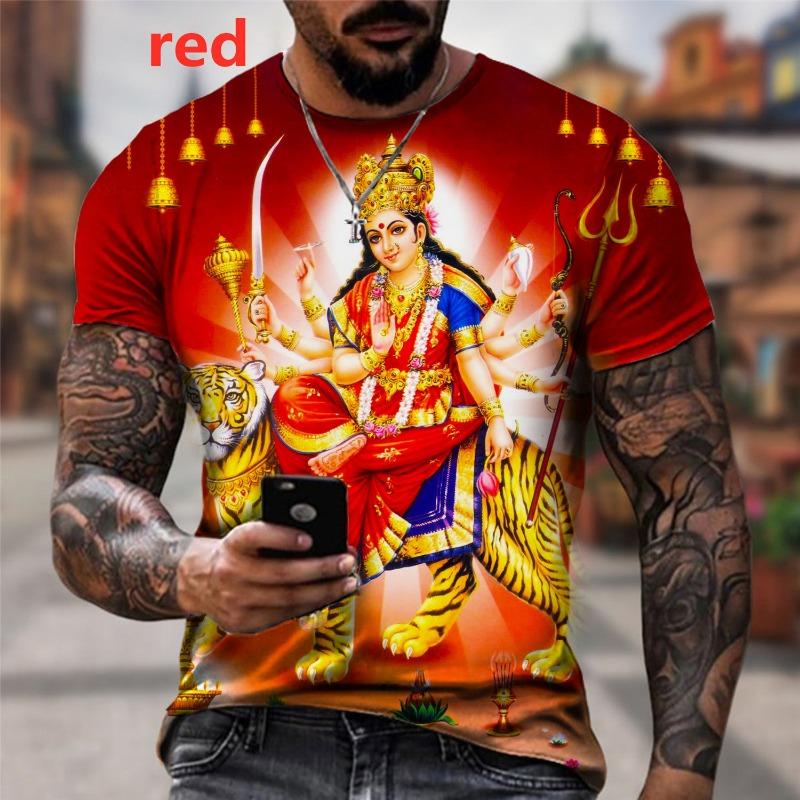 Short Sleeve Fashion India God Shiva Religious 3d Printed T Shirt Harajuku Casual Tops