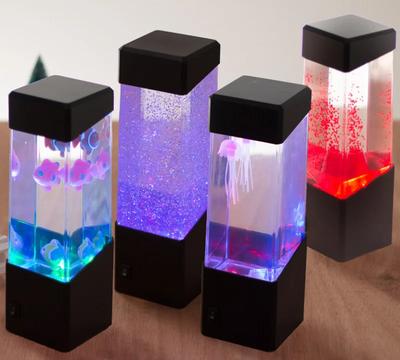 Colorful LED Jellyfish Volcano Light Flash Night Light Fish Tank Electronic Aquarium Night Light Atmosphere Light In Living Room