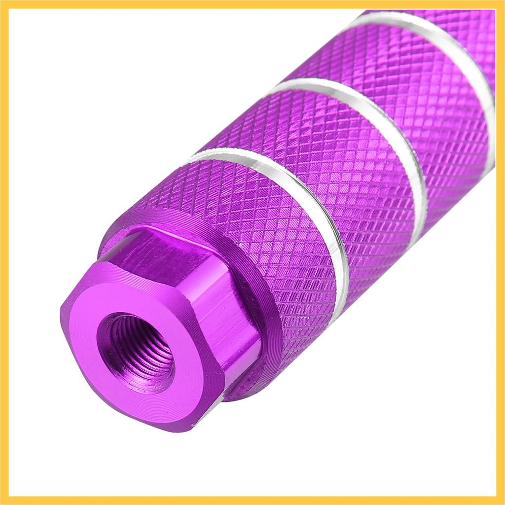 BULLSPANN Bicycle Step Set of Aluminum Axle Universal Fit for Purple Pegs/Footpegs, 4, Alloy, 3/8" Compatible, BMX/MTB/Mini Bikes,