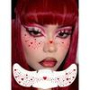 1pcs Shiny Freckle Face Temporary Tattoos, Sparkling Heart Freckle Waterproof Glitter Tattoos For Adults, Suitable For Daily Makeup, Festivals