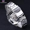 Forsining Edelstahl Wasserdicht Herren Skeleton Uhren Top Marke Luxus Transparente Mechanische Sport Männliche Armbanduhren