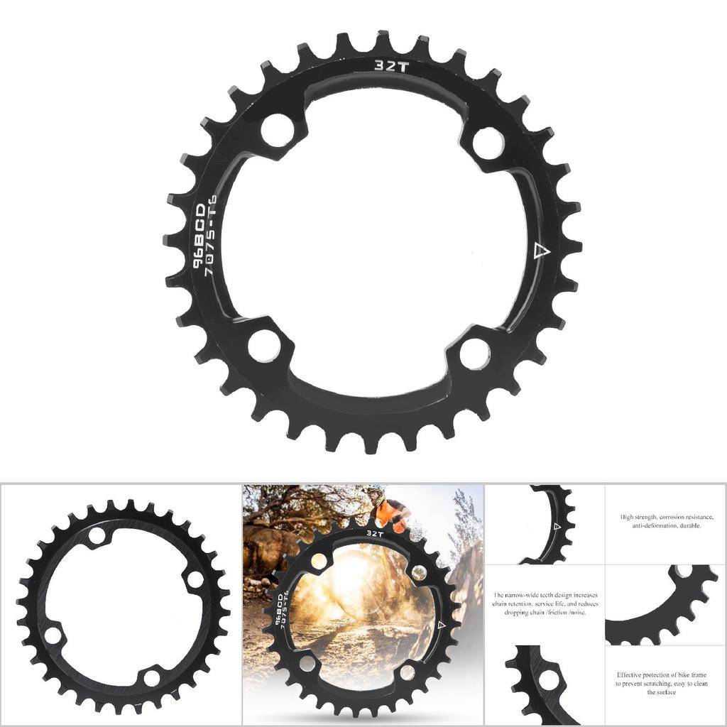 96BCD Bike Narrow Wide Round Chainring Repair Chain Ring for Mountain Bicycle