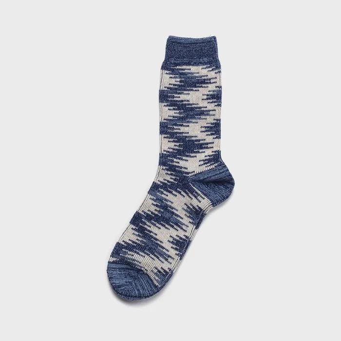 [Select Color 3-Pack][8 Colors] work#23 / Jacquard Pattern Color Block Fashion Socks