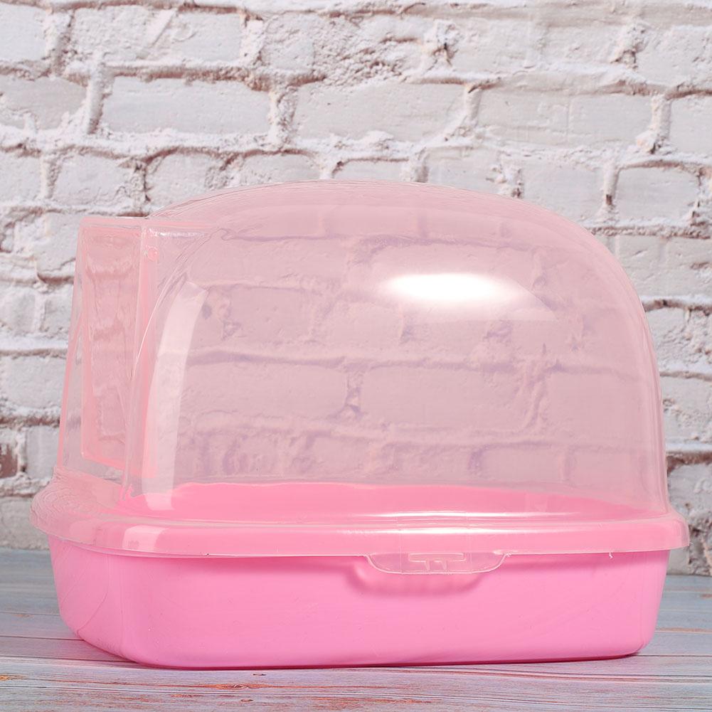 Hamster Automatic Door Open Close Bathtub Small Pet Cleaning Bathroom House  (Pink)