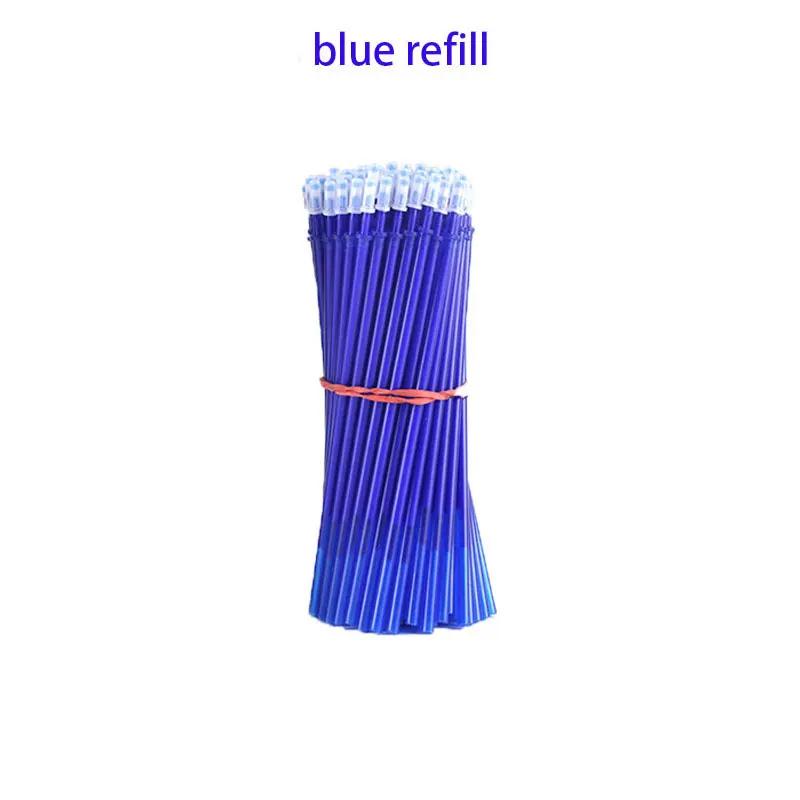 

30/50/100Pcs/Lot 0.5mm Gel Pen Erasable Pen Refill Rod Set Blue Black Ink Shool Washable Handle Writing Stationery Supplies 30pcs
