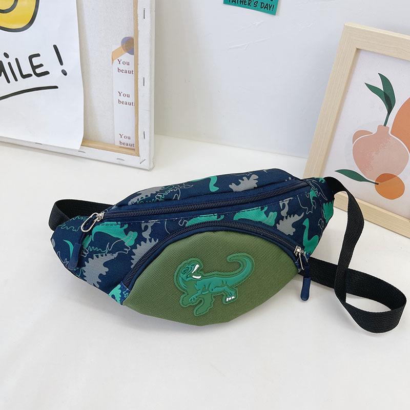 Cute Cartoon Dinosaur Storage Bags For Kids Phone Earphone Money Pouch Organizer Fashion Chest Waist Bag Children Belt Bag